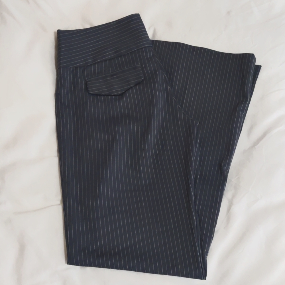 Pinstripe work pants for shorties!